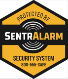 SentrAlarm™ Home Security Decals